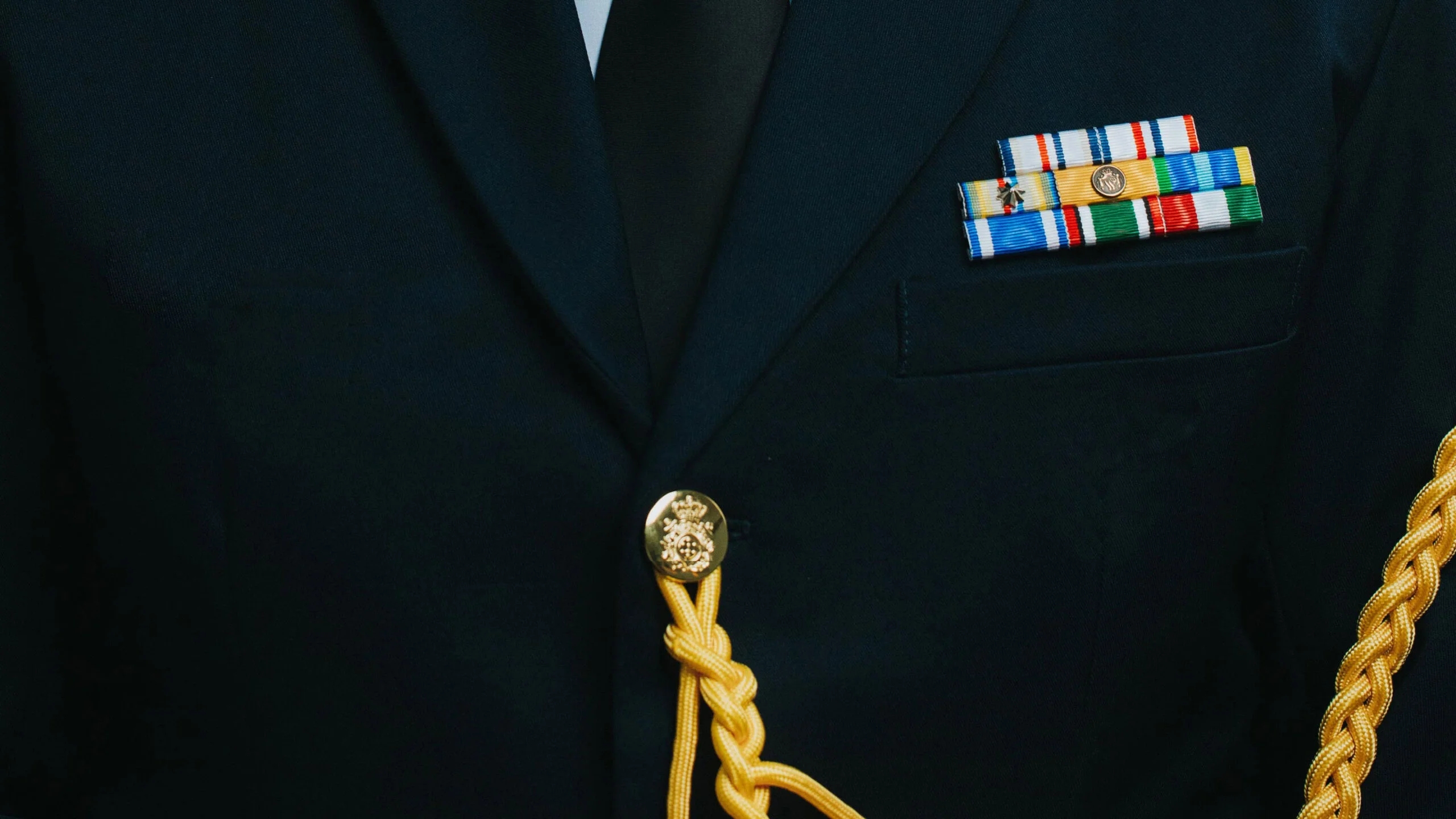 wearing medal ribbon bars